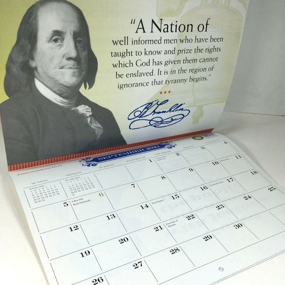 Founding Fathers 2020–2021 Calendar- Commemorative - Picture 11 of 12